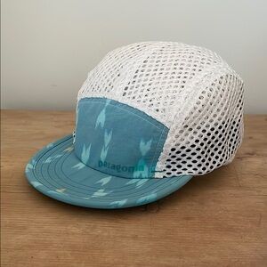 Patagonia Teal & White Mesh Duckbill Hat